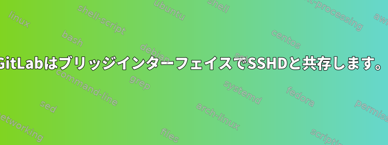 GitLabはブリッジインターフェイスでSSHDと共存します。