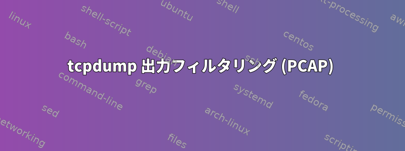 tcpdump 出力フィルタリング (PCAP)