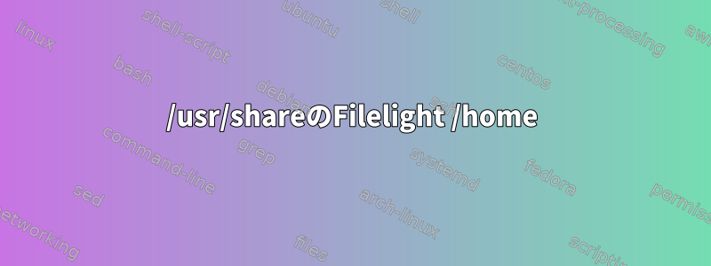 /usr/shareのFilelight /home