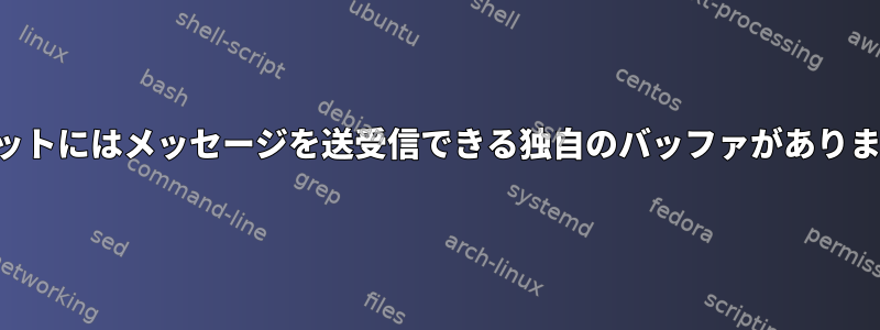 各ソケットにはメッセージを送受信できる独自のバッファがありますか？