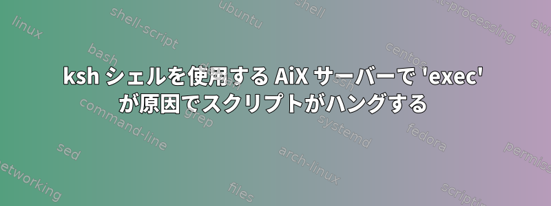 ksh シェルを使用する AiX サーバーで 'exec' が原因でスクリプトがハングする