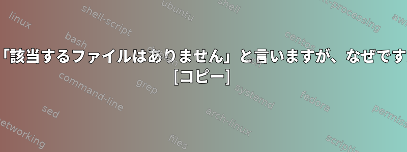 lsは「該当するファイルはありません」と言いますが、なぜですか？ [コピー]