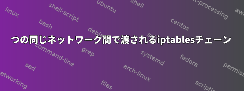 2つの同じネットワーク間で渡されるiptablesチェーン