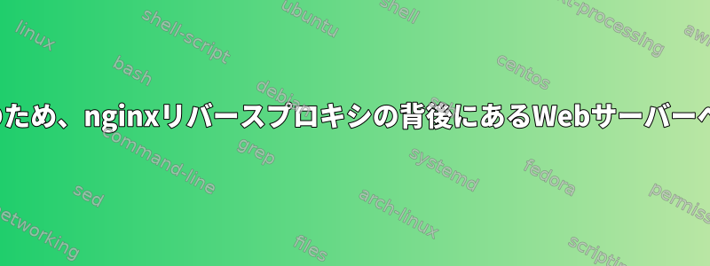 SSLハンドシェイクエラーのため、nginxリバースプロキシの背後にあるWebサーバーへの外部アクセスが失敗する