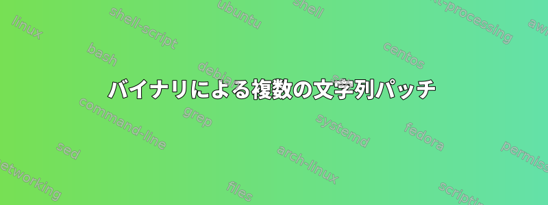 バイナリによる複数の文字列パッチ