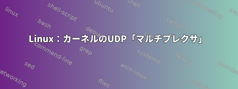 Linux：カーネルのUDP「マルチプレクサ」