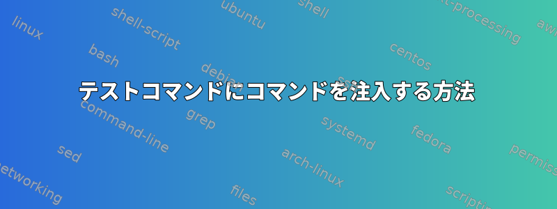 テストコマンドにコマンドを注入する方法