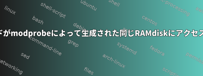 複数のスレッドがmodprobeによって生成された同じRAMdiskにアクセスできません。