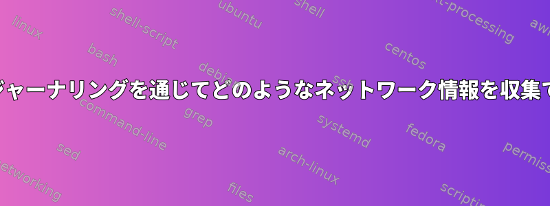 基本的に、ジャーナリングを通じてどのようなネットワーク情報を収集できますか？