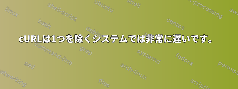 cURLは1つを除くシステムでは非常に遅いです。