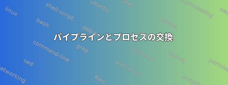 パイプラインとプロセスの交換