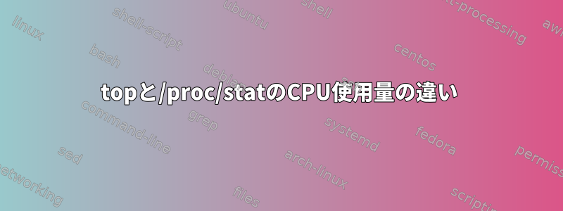 topと/proc/statのCPU使用量の違い