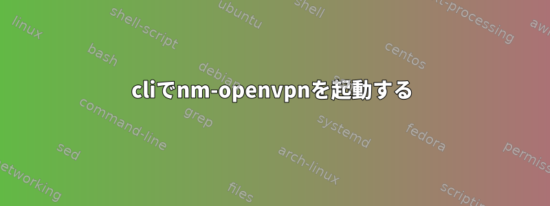 cliでnm-openvpnを起動する