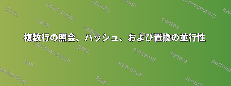 複数行の照会、ハッシュ、および置換の並行性