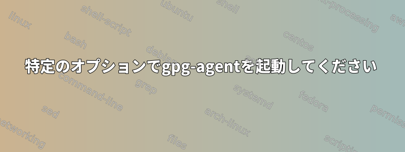 特定のオプションでgpg-agentを起動してください