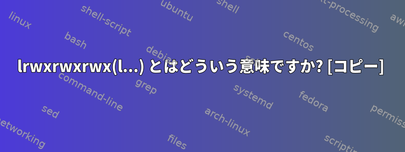 lrwxrwxrwx(l...) とはどういう意味ですか? [コピー]