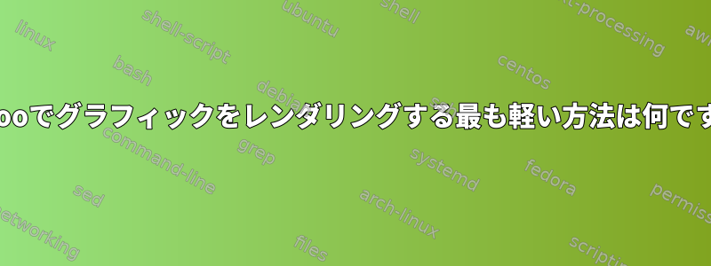 Gentooでグラフィックをレンダリングする最も軽い方法は何ですか？