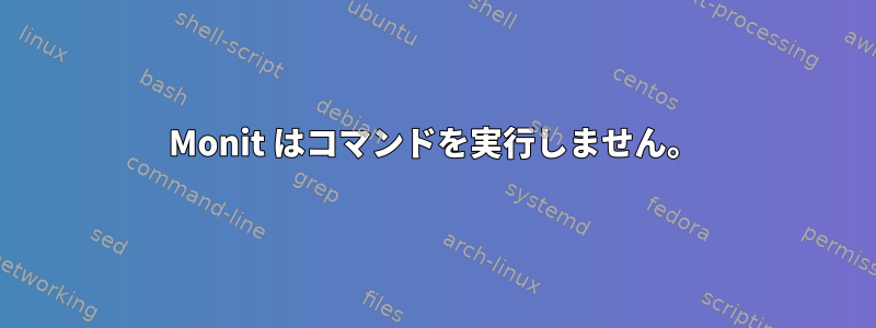 Monit はコマンドを実行しません。