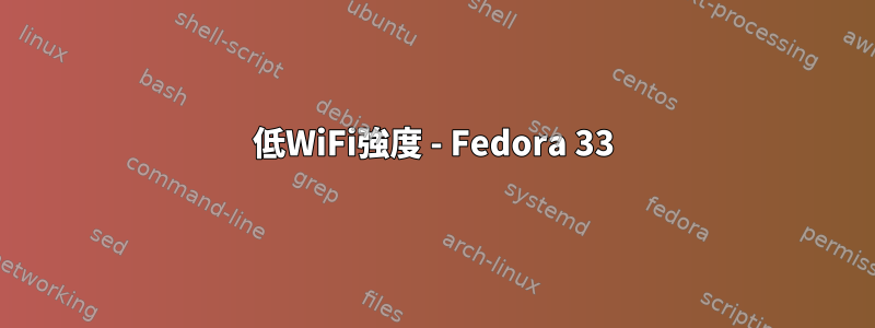 低WiFi強度 - Fedora 33