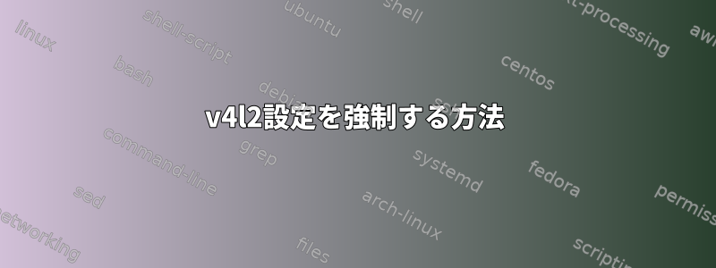 v4l2設定を強制する方法