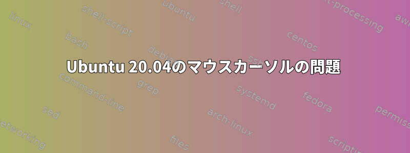 Ubuntu 20.04のマウスカーソルの問題