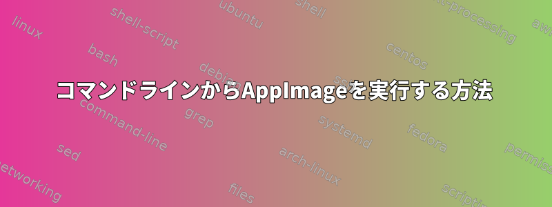 コマンドラインからAppImageを実行する方法