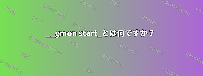 __gmon start_とは何ですか？