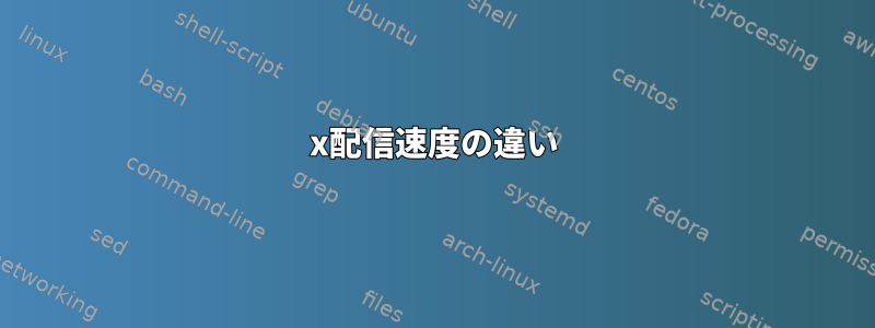 x配信速度の違い