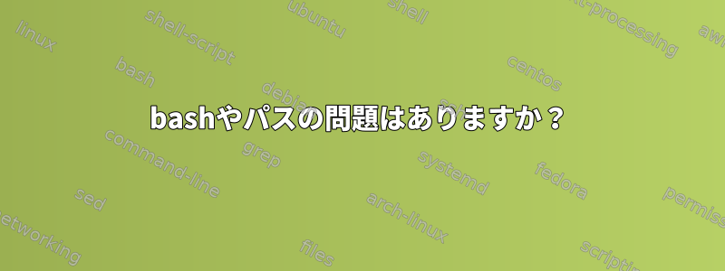 bashやパスの問題はありますか？