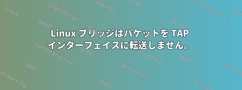 Linux ブリッジはパケットを TAP インターフェイスに転送しません。