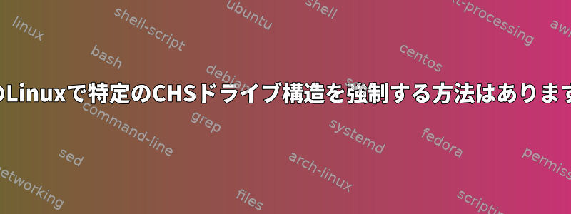 最新のLinuxで特定のCHSドライブ構造を強制する方法はありますか？