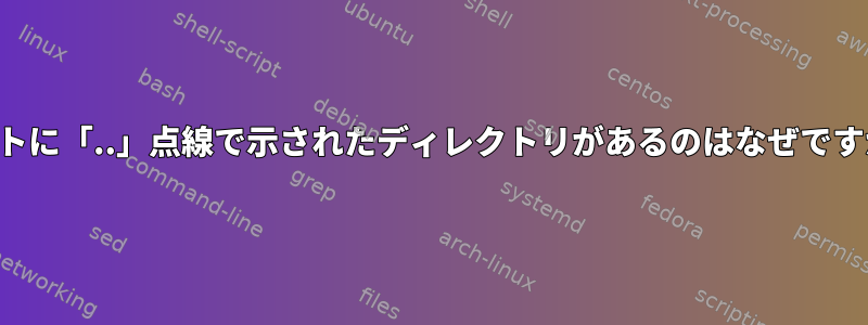 ルートに「..」点線で示されたディレクトリがあるのはなぜですか？