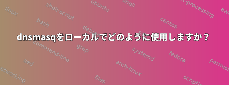 dnsmasqをローカルでどのように使用しますか？