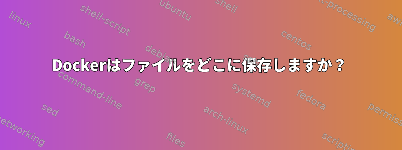 Dockerはファイルをどこに保存しますか？