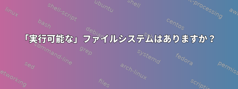 「実行可能な」ファイルシステムはありますか？