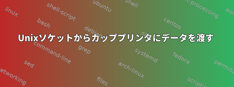 Unixソケットからカッププリンタにデータを渡す