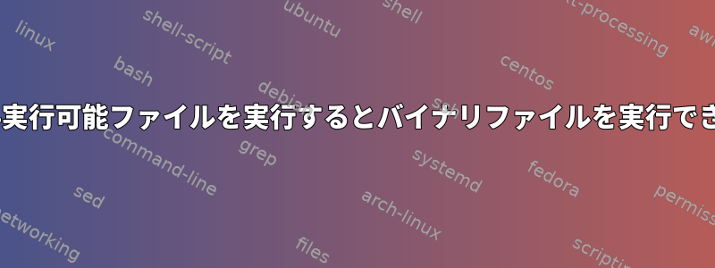 x86_64システムでx86-64実行可能ファイルを実行するとバイナリファイルを実行できません：Exec形式エラー