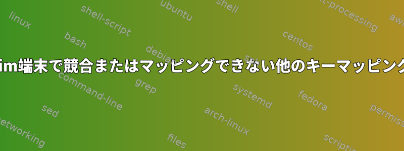 Vim端末で競合またはマッピングできない他のキーマッピング