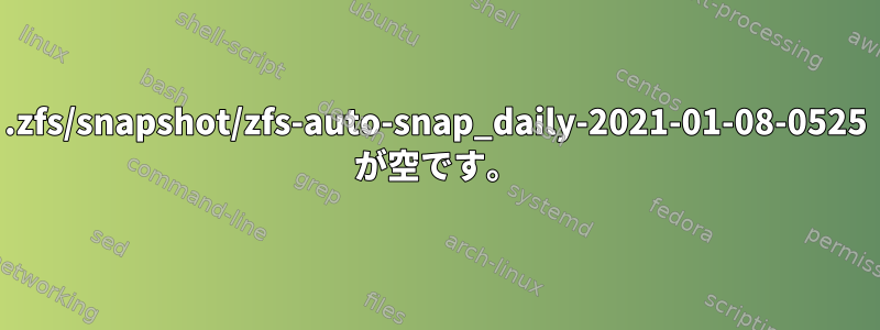 .zfs/snapshot/zfs-auto-snap_daily-2021-01-08-0525 が空です。