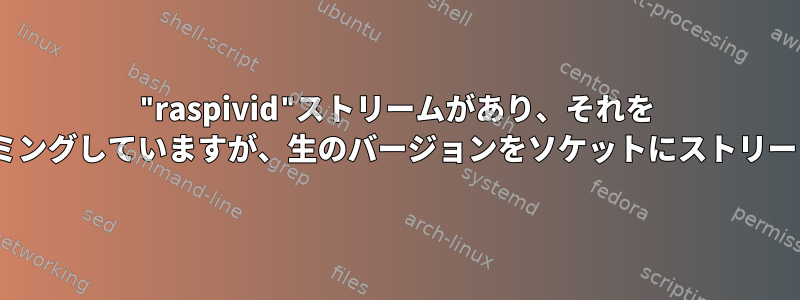 "raspivid"ストリームがあり、それを "ffmpeg"にストリーミングしていますが、生のバージョンをソケットにストリーミングしたいですか？