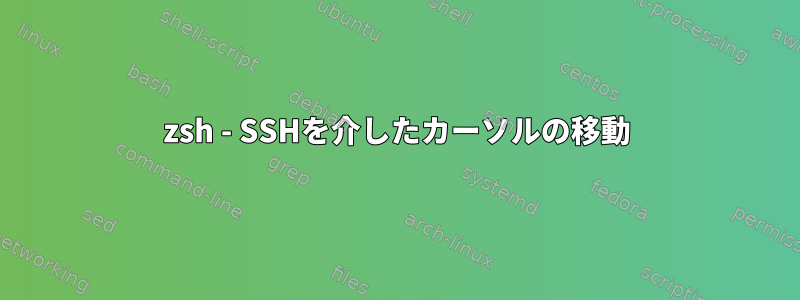 zsh - SSHを介したカーソルの移動