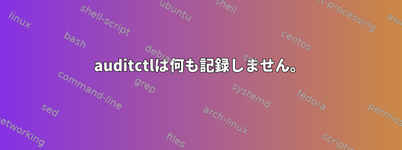 auditctlは何も記録しません。