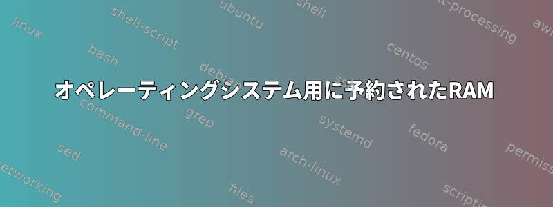 オペレーティングシステム用に予約されたRAM