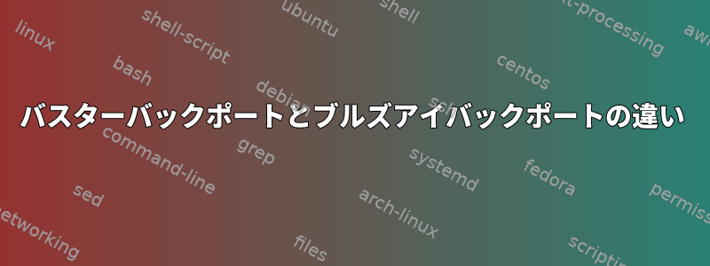 バスターバックポートとブルズアイバックポートの違い