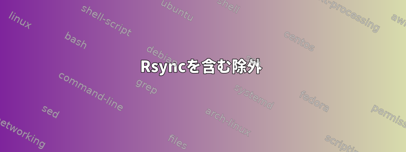 Rsyncを含む除外