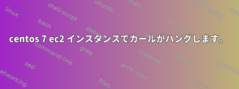 centos 7 ec2 インスタンスでカールがハングします。