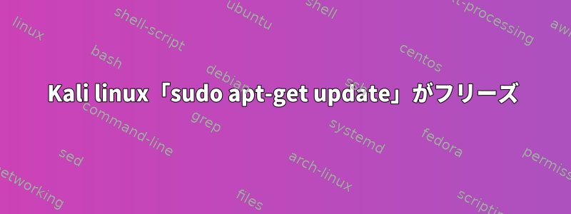 Kali linux「sudo apt-get update」がフリーズ