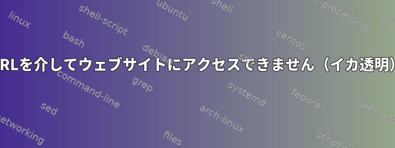 URLを介してウェブサイトにアクセスできません（イカ透明）