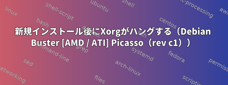 新規インストール後にXorgがハングする（Debian Buster [AMD / ATI] Picasso（rev c1））