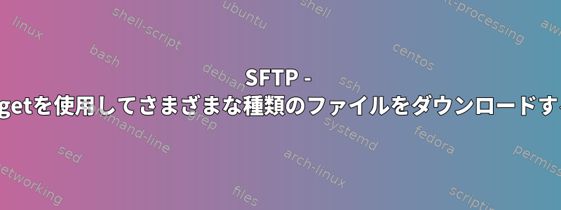 SFTP - mgetを使用してさまざまな種類のファイルをダウンロードする